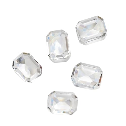 10 x Herz-Nagel-Strasssteine, spitzer Boden, Kristall-Edelsteine, klare Nagel-Charms, Nagelkunst-Dekorationen für Frauen von PLCPDM