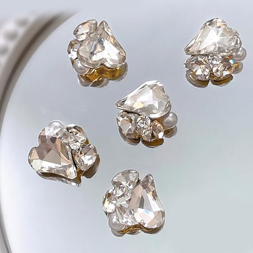 10 x modische Glasschmuck, Kristall, 3D-Diamant-Strasssteine, Maniküre-Dekoration von PLCPDM