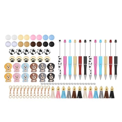 12 x Perlen-Kugelschreiber DIY Stifte Herstellung Kits mit Quasten Beadable Pen Kits Schreibwaren Zubehör für Schule von PLCPDM