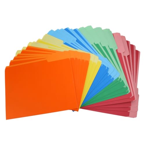 30 Stück/Set Briefformappen, praktische Papiermappen, Aktenordner für Schule, Büro, Business, sortiert, 5 Farben von PLCPDM