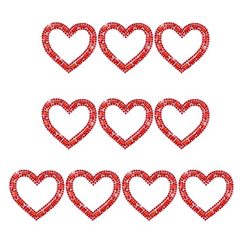 Blingbling Heart Patches zum Aufnähen, Banner, Reparatur für Kleidung, Applikationen, Pailletten, zum Aufnähen oder Basteln von PLCPDM