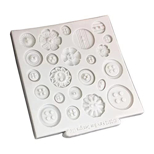 Exquisite Knopfform Seifenherstellung Kuchendekorationswerkzeuge Silikonform Haushaltsformen von PLCPDM