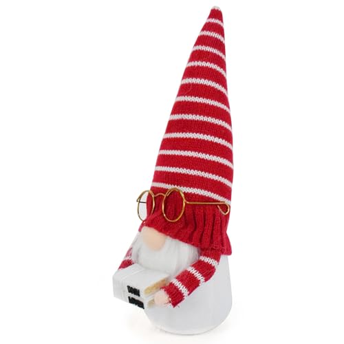 Gnomes Puppen Mit Brille Buchliebhaber Schwedische Tomte Zwergfigur Für Schuldekoration Und Heimbibliothekstisch Ornament von PLCPDM