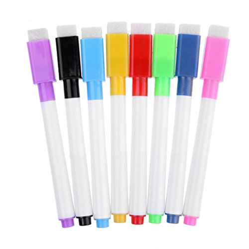 PLCPDM 1 Set magnetischer Whiteboard-Stift, löschbarer Marker, Büro, Schulbedarf, 8 Farben von PLCPDM