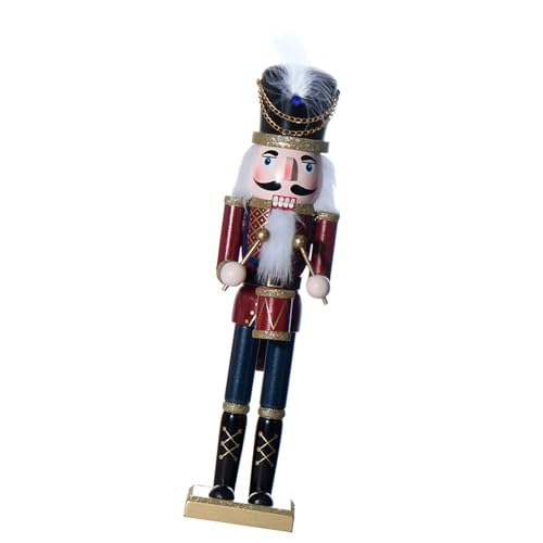 PLCPDM Festival Nussknacker Soldat Tischdekoration 38 cm Hoch Weihnachtliche Holzfigur Saisonale Dekoration Für Zuhause von PLCPDM