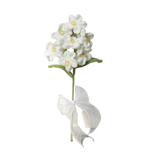 PLCPDM Häkelblume für Tischdekoration, Hochzeit, Muttertag, Erntedankfest, künstliche Blume, handgefertigt, gestrickter Blumenstrauß von PLCPDM