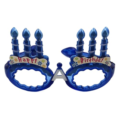 PLCPDM LED Light Up Birthday Kuchengläser Glühende Brille Rahmen Für Kindergeburtstag Halloween Weihnachtsfeier Dekoration von PLCPDM