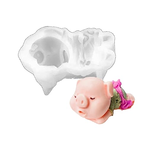 Piggy Resin Mold 3D Sleeping Shape Mold Soap Making Moulds Handmaking Accessories for Soap von PLCPDM