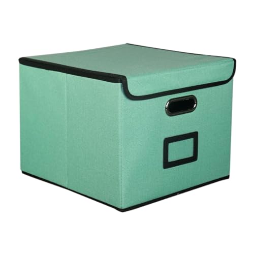 Stoff-Aufbewahrungsbox, Akten- und Ordner-Organizer, dekorative Leinen-Aktenaufbewahrung, Organizer, 32 x 38 x 27,5 cm von PLCPDM