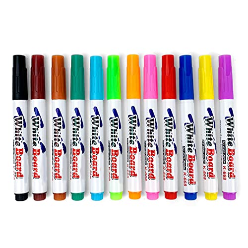 Whiteboard-Marker, radierbar, bunt, 12 Farben, 60 farbige Markierungen für Künstler von PLCPDM