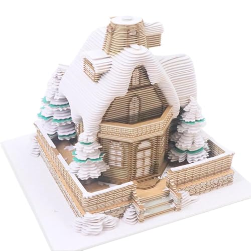 3D-Notizblock, Weihnachtshaus, Schneemann, Weihnachtsmann, Schloss, exquisite antihaftbeschichtete Notizen, nicht klebend von PLGEBR