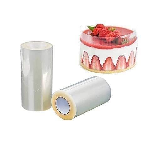 PLGEBR 1 Rolle Hard Mousse Fringe Transparent Kuchen Kragen Umgeben Kunststoff Backen Dekoration Futter Verpackung von PLGEBR