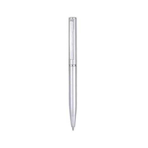 PLGEBR 5 STÜCKE Hellsilberner Kugelschreiber Mini Short Style Plastic Rotating Briefpapier Supplies Twisting School Metal Pen Rotary von PLGEBR