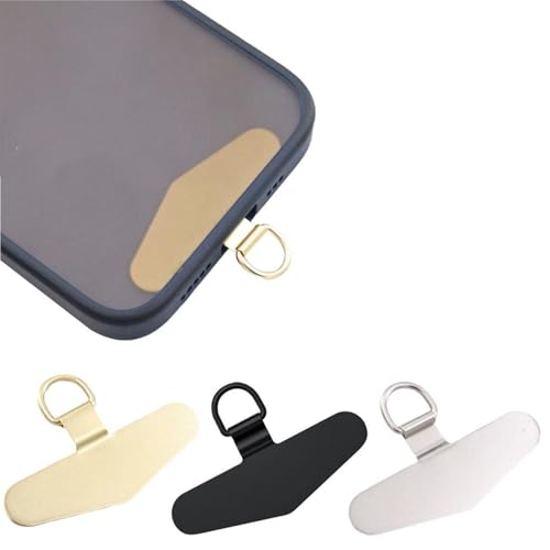 PLGEBR Edelstahl-Metall-Telefon-Schlüsselband, Dichtung, Patch, universal, zum Aufhängen, Kordel zum Aufhängen, ultradünn, Karte M2R9, Handyseil-Clip, Handy von PLGEBR