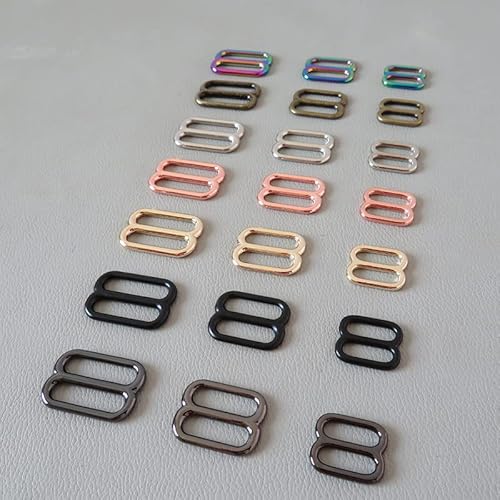 PLIAGE 10PCS 15mm 20mm 25mm Metall Schnalle Slider Für Tasche Rucksack Zubehör Teller Gürtel Schleife Hardware Hund Kragen Kleidungsstück Harness Verschluss von PLIAGE