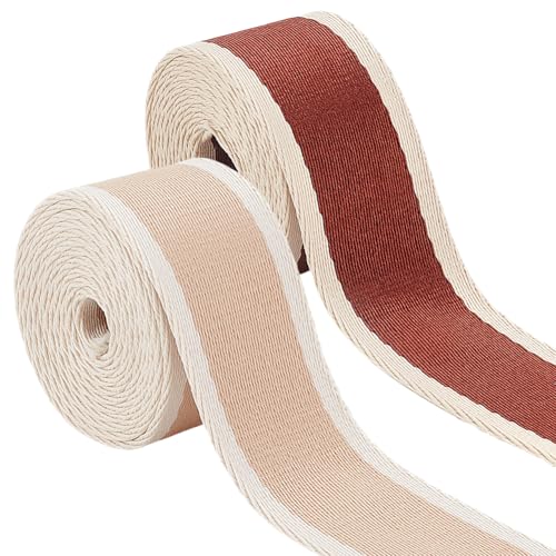 PLIGREAT 10 Yards Baumwolle Gurtband Polyester Baumwolle Gurtband Gurtband Tasche Griffe Tragetasche Gurtband Stoff Gürtel für DIY Handwerk Herstellung von Outdoor-Vorräten Tasche Griffe von PLIGREAT