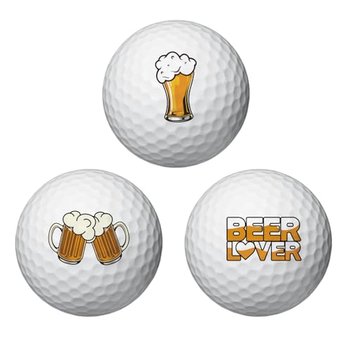 PLIGREAT Cheers Bier Golfball Marker 24 Stück Kreative Golfball Markierung Aufkleber für die Identifizierung von Golfbällen 2 Blätter Bierliebhaber Golfball Anpassen Marker Golfer Geschenk Golfzubehör von PLIGREAT