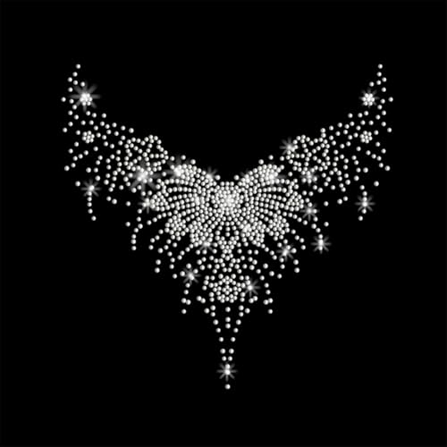 PLIGREAT Hotfix Strass Zum Aufbügeln Auf Kristallblumen Ausschnitt Strass Transfer Patches Strass Aufkleber Diamant Aufkleber Patches Wärmeübertragungs Aufkleber Für DIY Jacke T Shirt von PLIGREAT