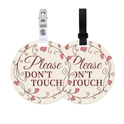 PLIGREAT Schild mit Aufschrift "Please Don't Touch Baby", für Neugeborene, Mädchen, Jungen, Frühchen, Dusche, Geschenke mit Aufschrift "Stop Touching", für Babytrage, Kinderwagen, Babytragetasche, von PLIGREAT