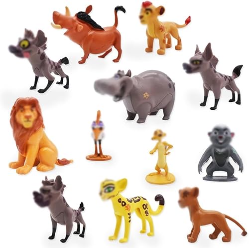 PLNVNVP 12pcs Lion Kuchen Dekoration, Cartoon Cake Toppers, König der Löwen Figuren Set, König der Löwen Cupcake Figures Birthday Party Cake Decoration Supplies von PLNVNVP