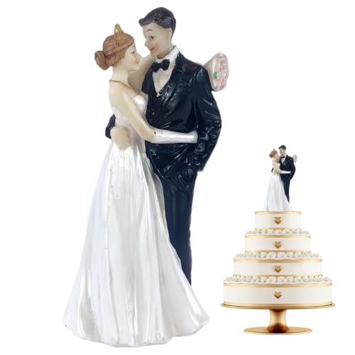 PLNVNVP Hochzeitspaar Figurine, Wedding Cake Topper Figure, Kuchen Figur Hochzeitstorte Dekoration, Wedding Torte Topper, Hochzeitsgeschenke für Brautpaar von PLNVNVP