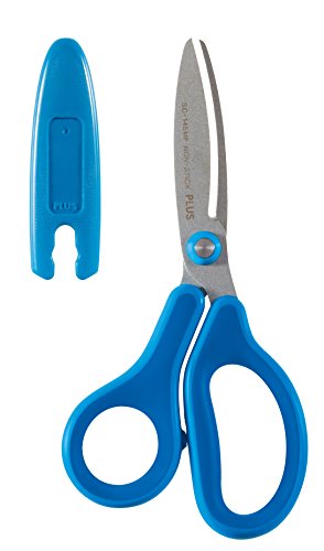 PLUS Japan, Schere Fitcut Curve Kids in Blau für Rechtshänder, 1er Pack (1x 1 Schere) von PLUS