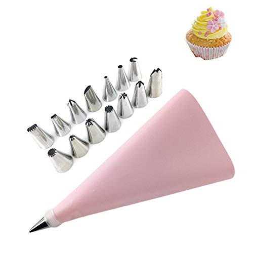 PLUS PO KüChenutensilien Backhelfer Küche Utensil Set Backen Ausrüstung Für Die Küche Kuchen Machen Ausrüstung Backen Zeug Pink,16PCS von PLUS PO