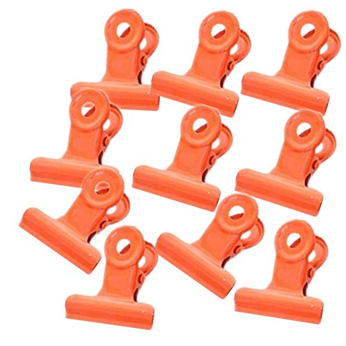 pzcvo Papierklemmen Foldback Klammern Foldback Binder Clips Binder Clip Bulldog Clips Verschiedene Größe Foldback Clips Clamp Büroklammern Orange,10PCS von PLUS PO