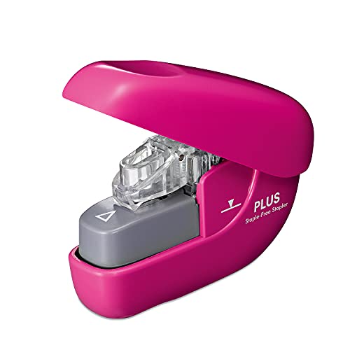 A needle-less stapler Paper clinch PK SL106N pinkx1 by Plus von PLUS