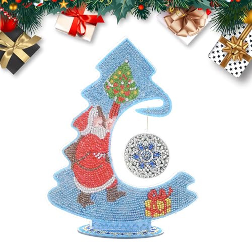 Diamond Painting Weihnachten,Diamond Painting Weihnachten Weihnachtsbaum Aufsteller,5D Weihnachten Diamant Painting Weihnachtsdeko,DIY-Diamant-Kunst, Weihnachtsbaum von PLUSHCEWT