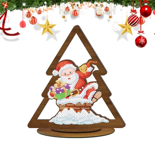 Diamond Painting Weihnachten Weihnachtsbaum,Doppelseitig Voll Diamond Painting Tischdeko,Diamant Malerei Bastelset Bastelset Weihnachten Erwachsene,Schreibtisch-Ornamente,Ornamente mit Diamantmalerei von PLUSHCEWT