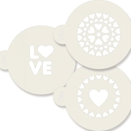 JEM Love Schablonen (Set von 3), 0,1 x 10 x 15,7 cm von PME