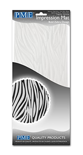 PME Abdruckmatte in exotischem Zebradesign, Kunststoff, Transparent, 15 x 1 x 30.5 cm von PME