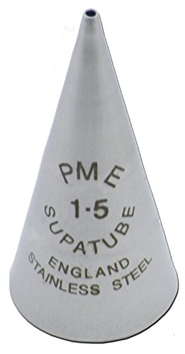 PME ST1.5 Supatube Schreibtülle Nr. 1,5 aus nahtlosem Edelstrahl, Edelstahl, Silver, 1.72 x 1.72 x 3.5 cm von PME