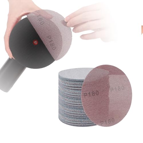 PMIQSA 50 Stück Schleifpapier 125 mm Klett, Schleifgitter Schleifscheibe 180 Körnung für Auto Metall Holz Exzenterschleifer und Trockenbauschleifer PMIQSA 50 Stück Schleifpapier 125 mm Klett, Schleifgitter Schleifscheibe 180 Körnung für Auto Metall Holz Exzenterschleifer und Trockenbauschleifer von PMIQSA