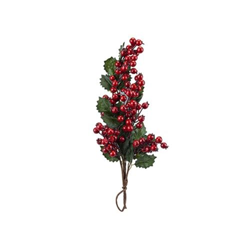 Elegante Beeren-Stechpalmen-Tropfenblätter (42 cm, rot und grün) – perfekt für atemberaubende Tafelaufsätze, ideal für Weihnachten und besondere Anlässe (1 Stück) von PMS