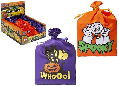 Gruselige Tasche mit Soundeffekt, Trick-or-Treat, 1 Stück, 2 verschiedene Farben (lila und orange), perfekt für Kinder und Erwachsene von PMS