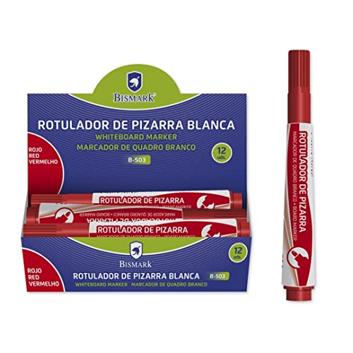 BISMARK Whiteboard-Marker, 3 mm, Rot, 1 Stück von POE