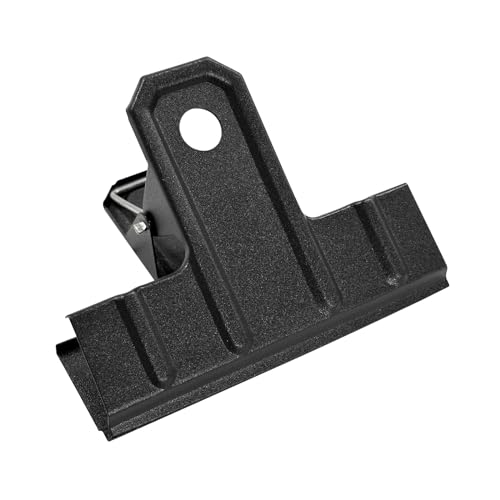 POERMA 8 Stück Bulldogge Clip, 4,7 Zoll/120 mm Binder Clips, Metall Scharnier Clips Bulldogge Büroklammern für Bastelarbeiten, Zeichnungen, Schul- und Bürobedarf von POERMA