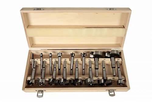 16 tlg. Forstnerbohrer Satz Holzbohrer Set Holz Fräser Bohrer 6-54 mm S470 von POKM Toolsmarket GmbH