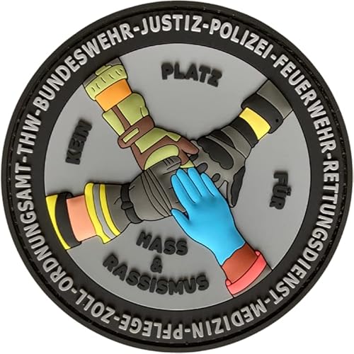 Polizeimemesshop Alle Nationen Rubber Patch - Polizei - Feuerwehr - Justiz - Rettungsdienst - Medizin - Pflege - Zoll - Bundeswehr - Ordnungsamt - PVC Patch von Polizeimemesshop