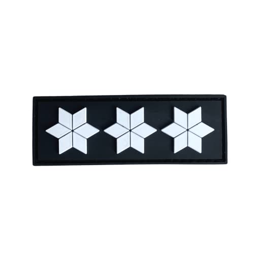 Dienstgrad Polizeihauptkommissar PVC Rubber Patch mit Klett - Hauptkommissar - Polizei von polizeimemesshop