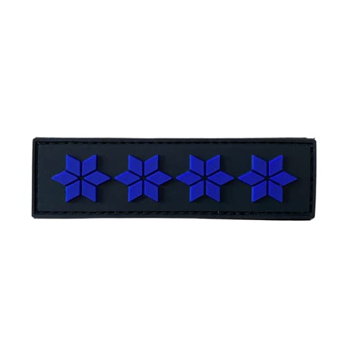 Dienstgrad Polizeihauptmeister PVC Rubber Patch mit Klett - Dienstgrad - Hauptmeister - Polizei von Polizeimemesshop