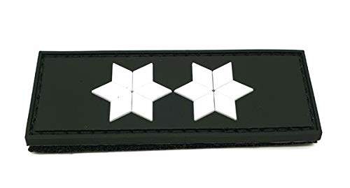 Dienstgrad Polizeioberkommissar PVC Rubber Patch mit Klett - Polizei - Oberkommissar - Sterne von Polizeimemesshop