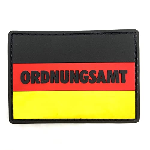 Ordnungsamt Deutschland PVC Rubber Patch mit Klett - OA - Schwarz, Rot, Gold - Deutschlandflagge - Klettpatch von POLIZEIMEMESSHOP