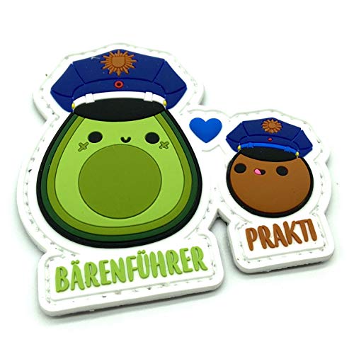 POLIZEIMEMESSHOP Avocado Bärenführer & Prakti Rubber Patch PVC mit Klett - Polizei von POLIZEIMEMESSHOP