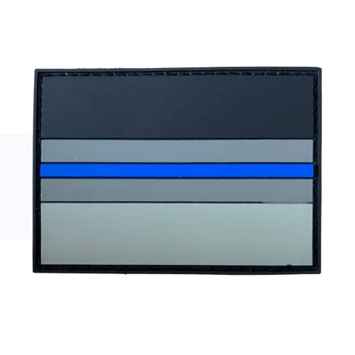 POLIZEIMEMESSHOP Deutschland Black Ops TBL Rubber Patch - Blue Line - Polizei - Bundespolizei von POLIZEIMEMESSHOP