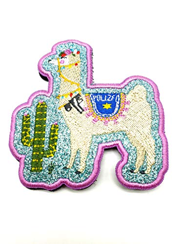 Polizei Lama Textil Patch - Polizei - Rosa - Kaktus - Klettpatch - Funpatch von POLIZEIMEMESSHOP