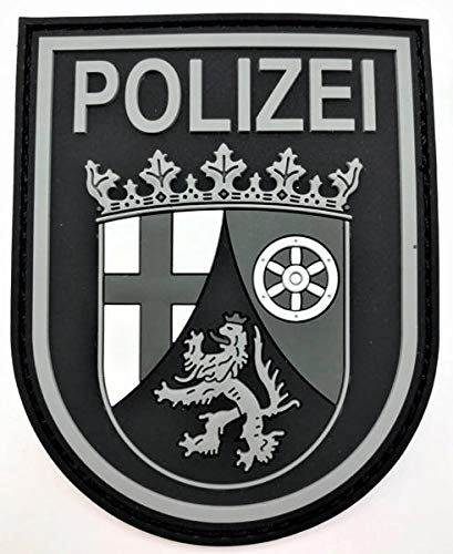 Polizei Rheinland-Pfalz Black Ops Rubberpatch PVC mit Klett - Polizei - Bundesland - Police von Polizeimemesshop