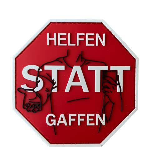 Polizeimemesshop Helfen statt Gaffen Rubber Patch Glow von POLIZEIMEMESSHOP